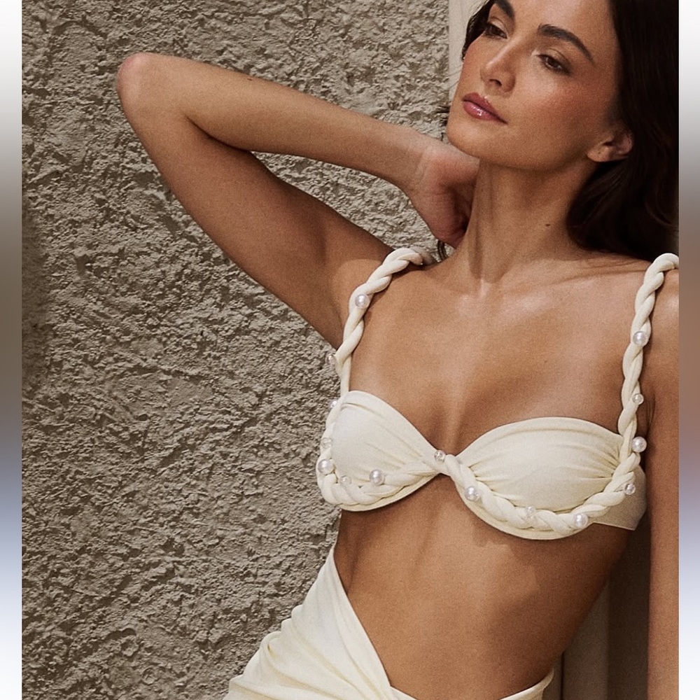 BAHA MARIA OLIVIA BIKINI BRIDAL - PEARLS (NWT) - Medium
